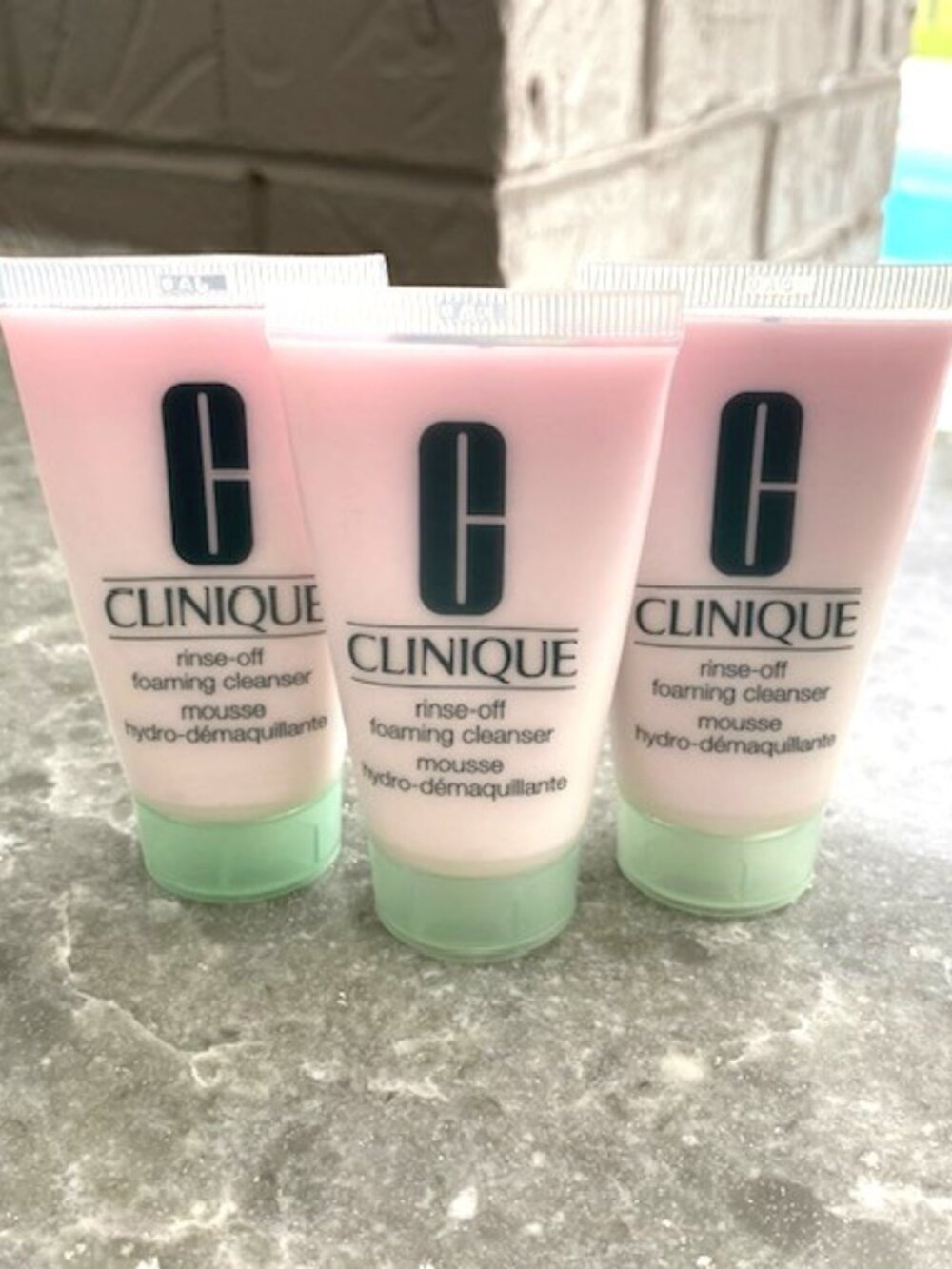 Clinique Rinse Off Foaming Cleanser Travel Size Set of Three New